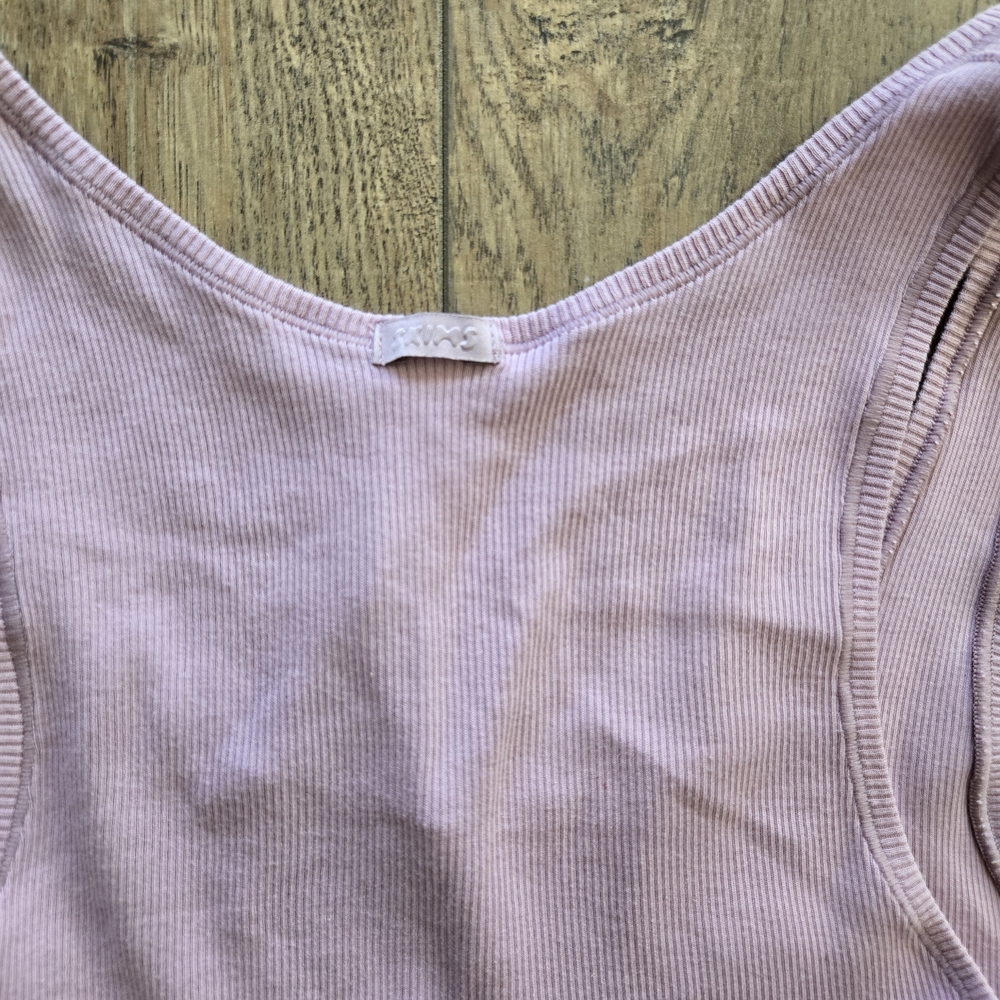 SKIMS Size M Lavender/Dusty Pale Pink Ribbed Tank Top - Picture 4 of 4